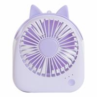 WT-F14 1200 mAh Pig vorm mini draagbare ventilator met 3 snelheidsregeling (paars)