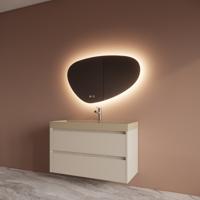Badmeubelset BWS Riga Met Lako Wastafel Cappuccino 100 cm Kasjmier Boss & Wessing