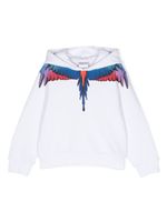 Marcelo Burlon County Of Milan Kids hoodie en coton à imprimé graphique - Blanc - thumbnail