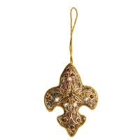 Hanger Ornament Traditioneel Fleur de Lis Geel (18 cm)