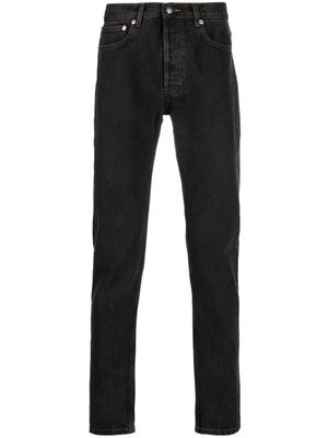 A.P.C. jean droit à coutures contrastantes - Noir