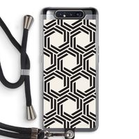 Geometrisch patroon: Samsung Galaxy A80 Transparant Hoesje met koord