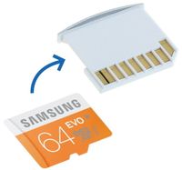MicroSD Adapter + 64GB Samsung geheugen voor MacBook Air 13" Silver - thumbnail