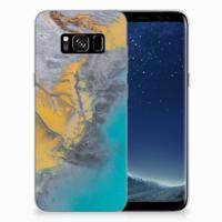 Samsung Galaxy S8 | TPU | Siliconen hoesje | Marble Blue Gold