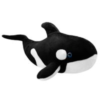 Zwart/witte orka orkas knuffels 38 cm knuffeldieren - thumbnail