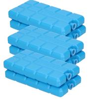 Koelelementen voor koelbox en koeltas - 8x stuks - 200 gram - blauw - kunststof - niet vulbaar