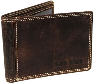 Creditcardhouder leder Wild donkerbruin - 10x1x7 cm - Portemonnee