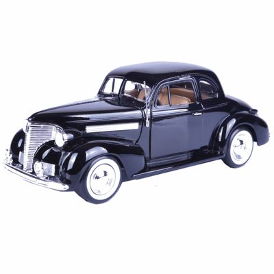 Modelauto Chevrolet 1939 Coupe zwart schaal 1:24/19 x 7 x 6 cm   -