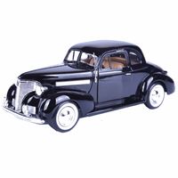 Modelauto Chevrolet 1939 Coupe zwart schaal 1:24/19 x 7 x 6 cm   - - thumbnail