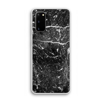 Zwart marmer: Samsung Galaxy S20 Transparant Hoesje