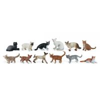 Speelgoed figuren katten - 11x - plastic - speelfiguren - speeldiertjes - huisdieren