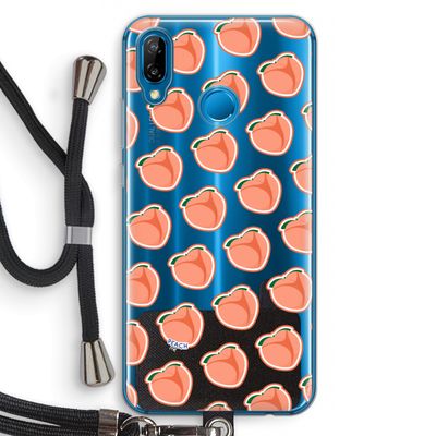 Just peachy: Huawei P20 Lite Transparant Hoesje met koord