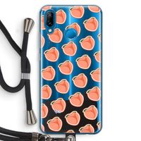 Just peachy: Huawei P20 Lite Transparant Hoesje met koord