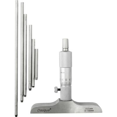 Dasqua 4611-8125 Dieptemicrometer Met controlemaat 0 - 150 mm DIN 863