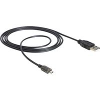 DeLOCK USB 2.0-A - USB micro-B, 1.5m USB-kabel 1,5 m USB A Micro-USB B Zwart - thumbnail