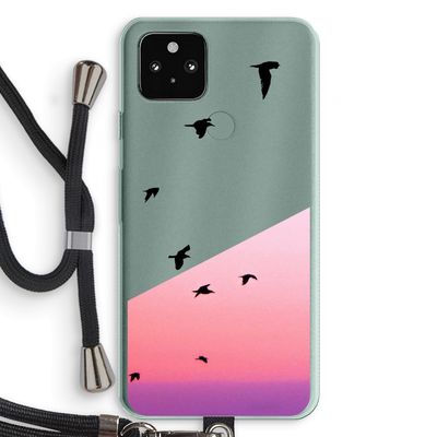 Fly away: Pixel 5a 5G Transparant Hoesje met koord