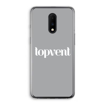 Topvent Grijs Wit: OnePlus 7 Transparant Hoesje