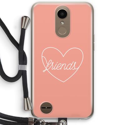 Friends heart: LG K10 (2017) Transparant Hoesje met koord
