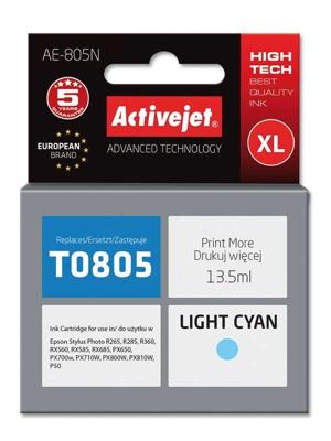 Activejet AE-805N inkt (vervanging van Epson T0805; Supreme; 13,5 ml; lichtblauw)
