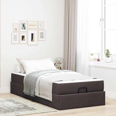 Bedframe Donkerbruin 100 x 200 cm Stof