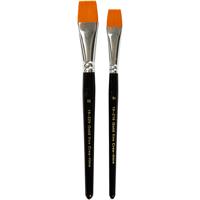 Creativ Company Gold line penselen, afm 16+20, l: 19-20 cm, b: 17-24 mm, plat, 2 stuk/ 1 doos