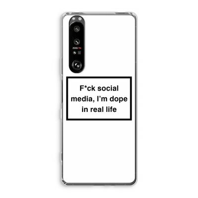 I'm dope: Sony Xperia 1 III Transparant Hoesje