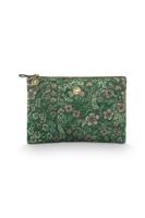 Pip Studio Pip Studio Charly Cosmetic Flat Pouch Medium Quilted Daisy Dreams Green 24x1x15.5cm