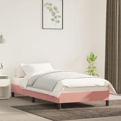 Bedframe fluweel roze 90x190 cm