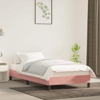 Bedframe fluweel roze 90x190 cm