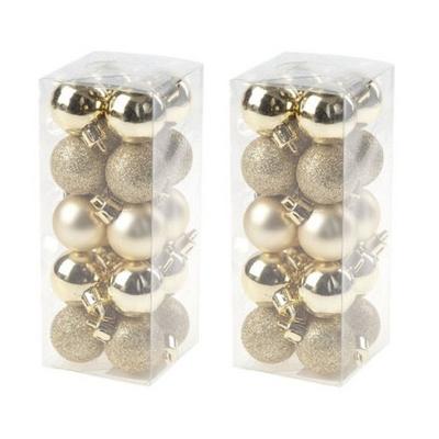 Cosy & Trendy Kerstballen - 40x stuks - goud - 3 cm - kunststof