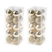 Cosy & Trendy Kerstballen - 40x stuks - goud - 3 cm - kunststof
