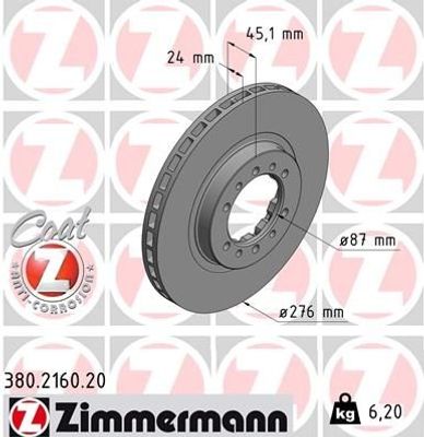 Remschijf Coat Z 380216020