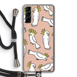 Papegaai: Samsung Galaxy S21 Plus Transparant Hoesje met koord