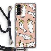 Papegaai: Samsung Galaxy S21 Plus Transparant Hoesje met koord