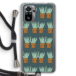 Sansevieria: Xiaomi Redmi Note 10S Transparant Hoesje met koord