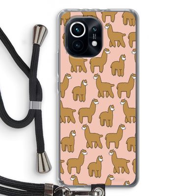 Alpacas: Xiaomi Mi 11 Transparant Hoesje met koord