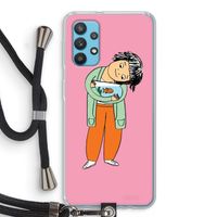 Visknuffel: Samsung Galaxy A32 4G Transparant Hoesje met koord
