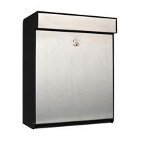 Allux Brievenbus Grundform Zwart/Inox - 40400060