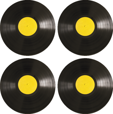 Moderne onderzetters Vinyl schijf