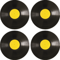Moderne onderzetters Vinyl schijf