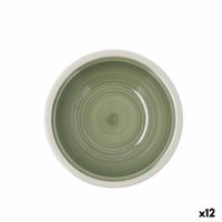 Diep bord Quid Calypso Groen Keramisch Ø 21,5 cm (12 Stuks)