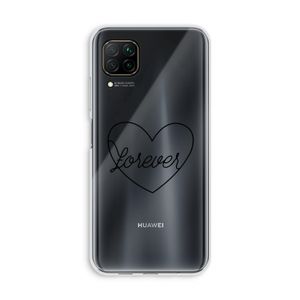 Forever heart black: Huawei P40 Lite Transparant Hoesje