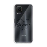 Forever heart black: Huawei P40 Lite Transparant Hoesje
