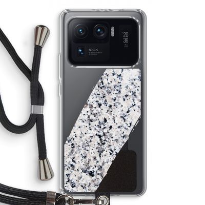 Gespikkelde marmer: Xiaomi Mi 11 Ultra Transparant Hoesje met koord