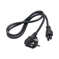 Akyga Cable power AK-NB-08A Hybrid standard C/E/F CEE 7/7 - Euro 3-Pin C5 IEC - Kabel - 1 m Zwart CEE7/7 C5 stekker