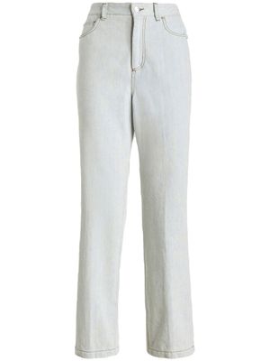 ETRO jean crop à taille haute - Bleu