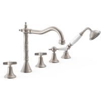 Badrand kraan Tres Clasic | Inbouw | Mengkraan | 2-weg | Vintage | RVS look