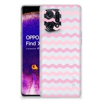 OPPO Find X5 TPU bumper Waves Roze - thumbnail