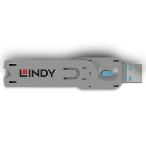 Lindy 40622 poortblokker Poortblokkeersleutel USB Type-A Blauw Acrylonitrielbutadieenstyreen (ABS) 1 stuk(s)