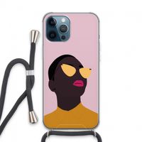 Yellow glasses: iPhone 13 Pro Max Transparant Hoesje met koord